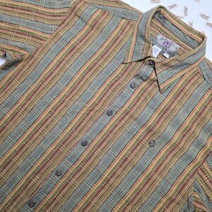 The Territory Ahead Mens Striped Shirt L Short Sleeve Multicolor Casual‎